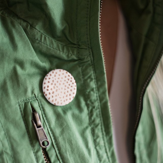 Metallic stars - copper 7.5 cm round badge (Creator Uploaded)