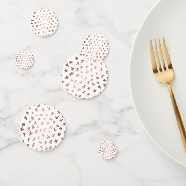 Metallic stars - copper confetti (Group)