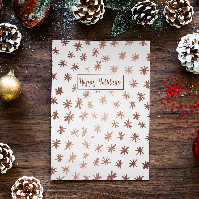 Metallic stars - copper holiday postcard (Creator Uploaded)