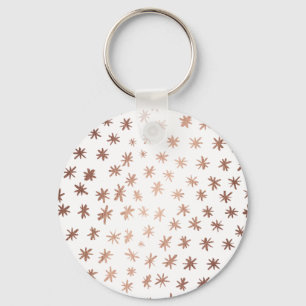 Metallic stars - copper key ring