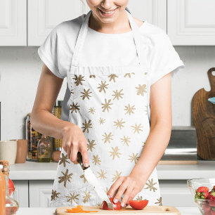 Metallic stars - gold apron