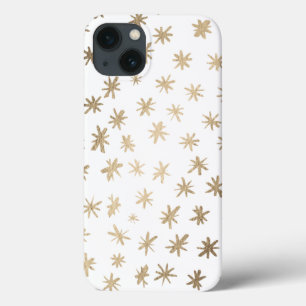 Metallic stars - gold iPhone 13 case