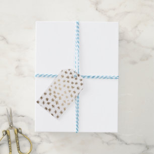 Metallic stars - gold gift tags