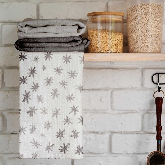 Metallic stars - silver tea towel (Creator Uploaded)