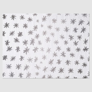 Metallic stars - silver tissue paper