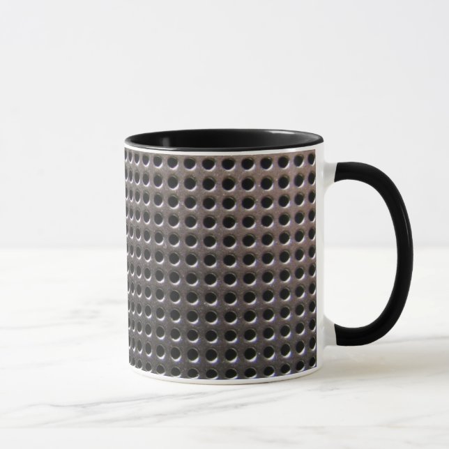 Metallic Steel Grid Pattern ~ mug (Right)