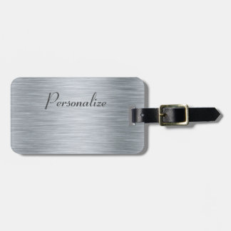 Metallic Steel Luggage Tag