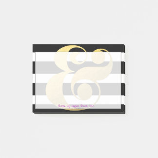 Metallic & Stripes Ampersand Post-its Post-it Notes