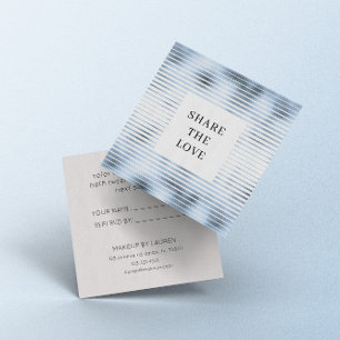 Metallic Stripes Blue Foil Modern Loyalty Card
