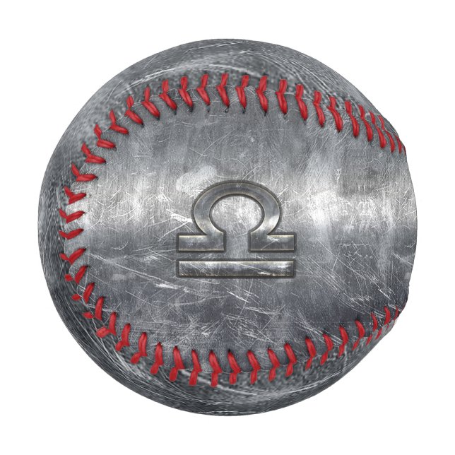 Metallic Style Libra Zodiac Sign Baseball (Front Left)