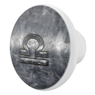 Metallic Style Libra Zodiac Sign Ceramic Knob