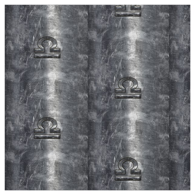 Metallic Style Libra Zodiac Sign Fabric (Swatch)