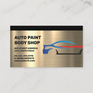 Metallic   Stylised Car Logo Business Card