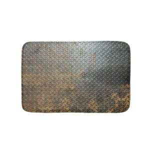 Metallic surface, reflective texture background. bath mat