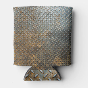 Metallic surface, reflective texture background. can cooler