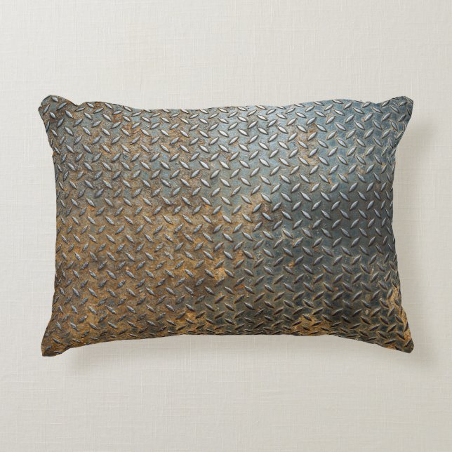 Metallic surface, reflective texture background. decorative cushion (Front)
