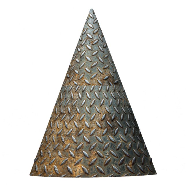 Metallic surface, reflective texture background. party hat (Front)