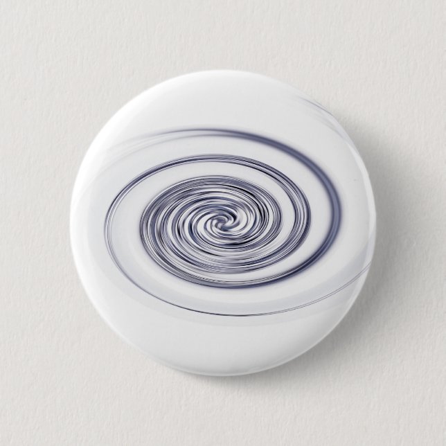 metallic swirl 6 cm round badge (Front)