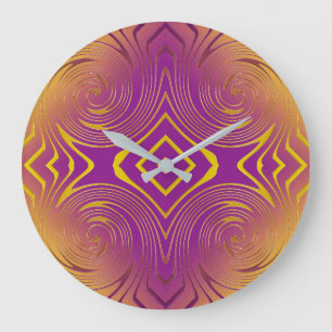 metallic swirle texture large clock