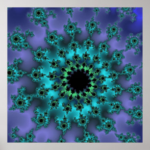 Metallic Teal Eye Poster