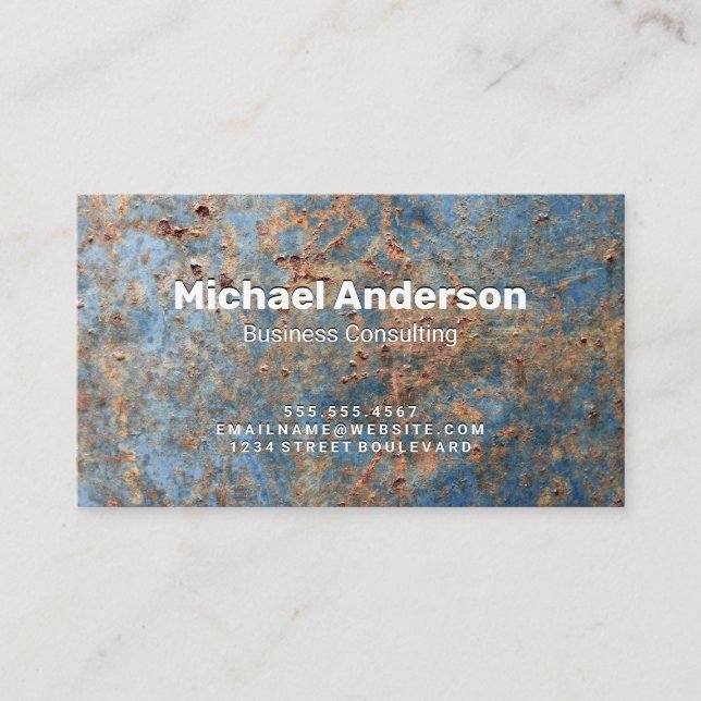 Metallic Texture  Business Card (Front)