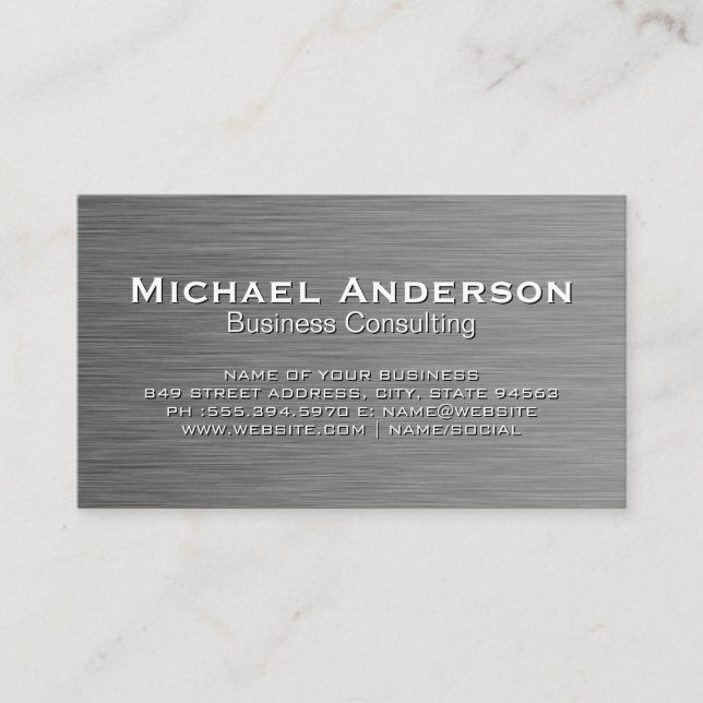 Metallic Texture Business Card (Front)