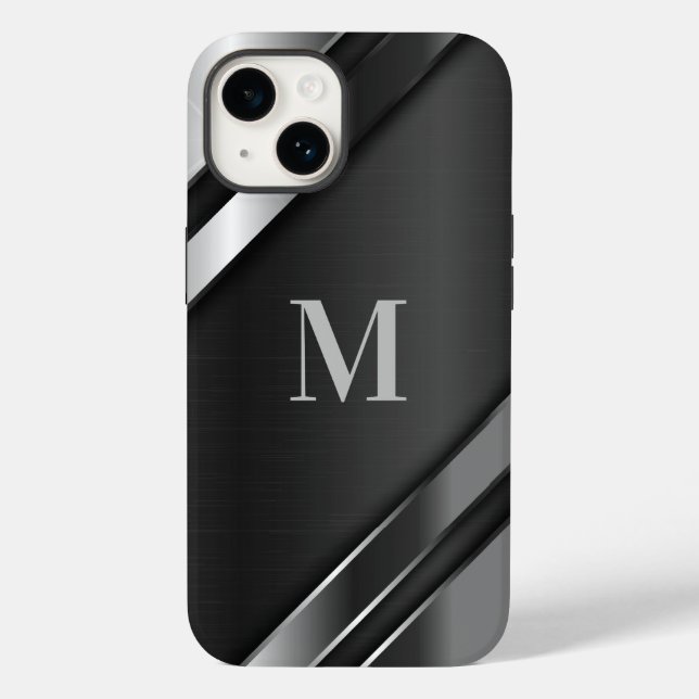 Metallic Texture Monogram Case-Mate iPhone Case (Back)