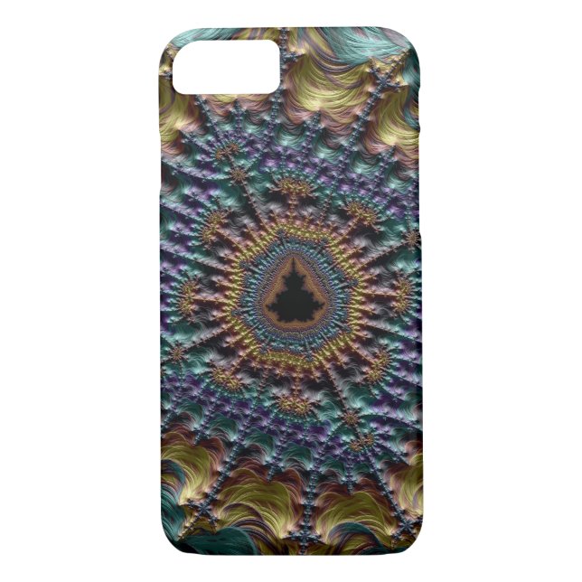 Metallic Threads Fractal Case-Mate iPhone Case (Back)