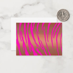 Metallic Tiger Stripes Pinks Card