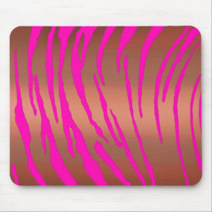 Metallic Tiger Stripes Pinks Mouse Mat