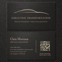Metallic Transport Car QR Code Black & Gold