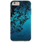 Metallic Turquoise Brushed Aluminium Black Lace 2