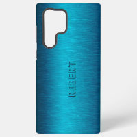 Metallic Turquoise Brushed Aluminium Look