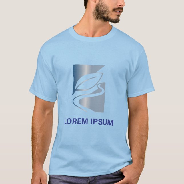 Metallic Wave S Letter Modern Luxury T-Shirt (Front)