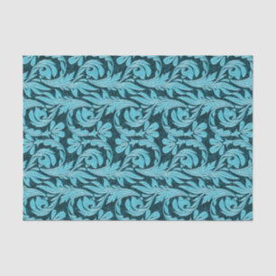 Metallic Waves-Dark Teal-TISSUE WRAP PAPER