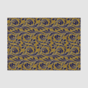 Metallic Waves-Navy-Gold-TISSUE WRAP PAPER