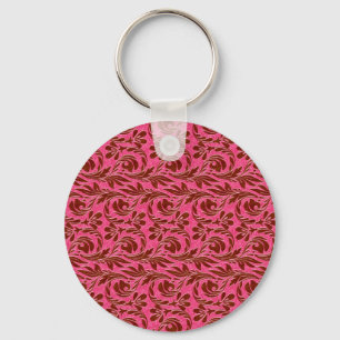 Metallic Waves,Pink-Brown Key Ring
