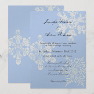 Metallic Winter Snowflake Wedding Invitation