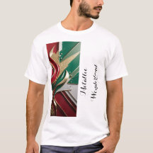 Metallic Wonderland: Shimmering Red & Green 
