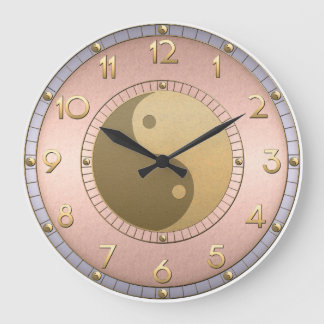 Metallic Yin Yang Clock