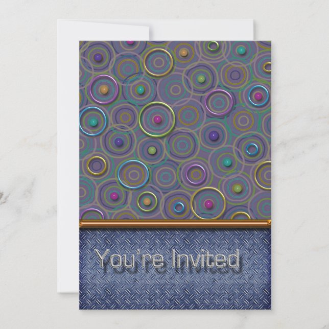Metallica 3D Circles & Tread You're Invited Invitation (Front)