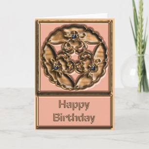 Metallica Embossed Butterfly Tray Birthday Card