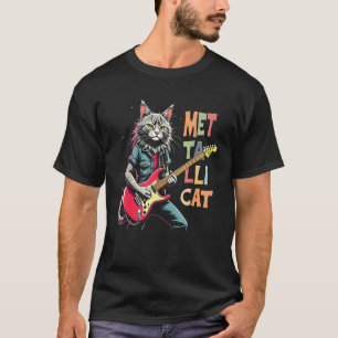 Metallicat Tee Rock Music Apparel Electric Guitar 