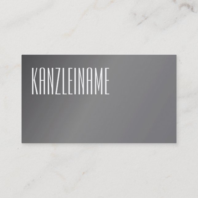 Metallisch wirkend business card (Back)