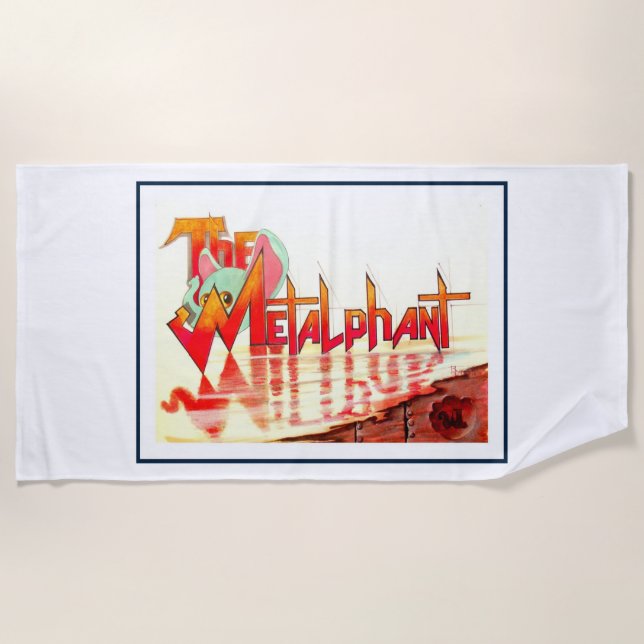 Metalphant Beach Towel - single image (Front)