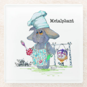 Metalphant Chef Glass Coaster