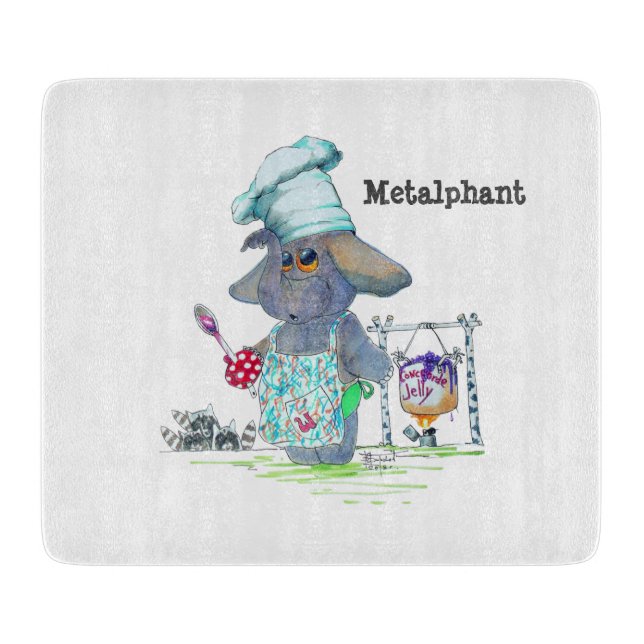 Metalphant Chef Glass Cutting Board various sizes (Front)