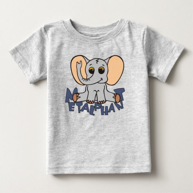 Metalphant Elephant Baby T-Shirt (Front)