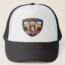 Metalphant Emblem Trucker Hat Black & White