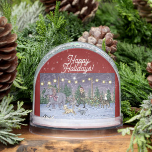 Metalphant Family Tree Snow Globe